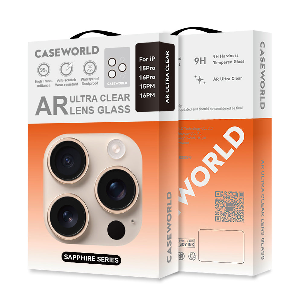 CaseWorld Sapphire Serisi iPhone 16 Pro Anti Reflective Lens Koruyucu CaseWorld Sapphire Serisi iPhone 16 Pro Anti Reflective Lens Koruyucu